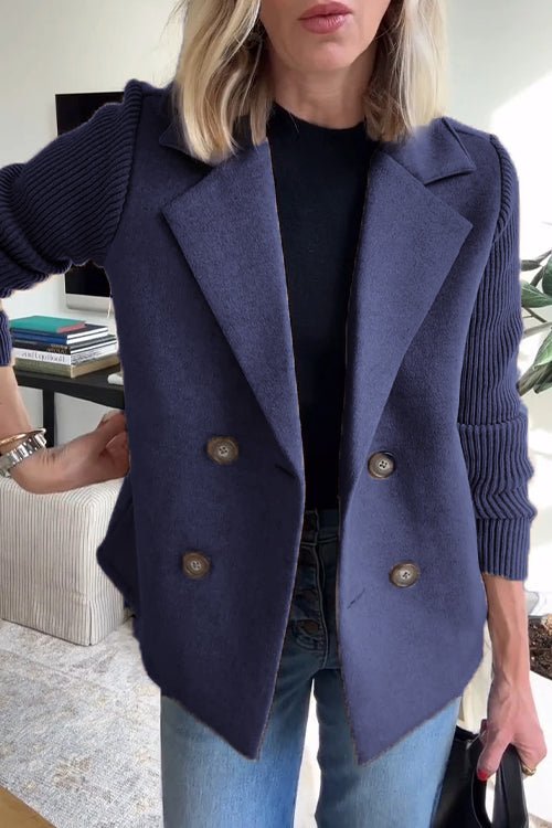 SORELLE™ - Blazer Élégant à Manches Tricotées