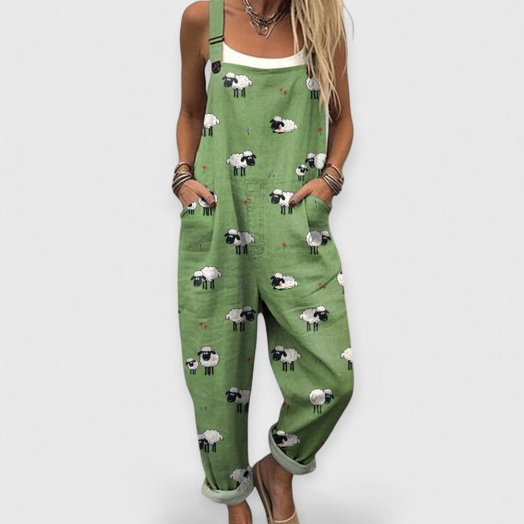 Helen | Wide artisan jumpsuit for everyday comfort