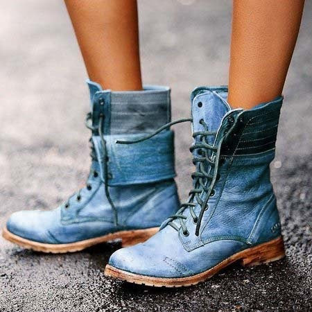 Rowena | Bottes vintage à lacets pour femmes