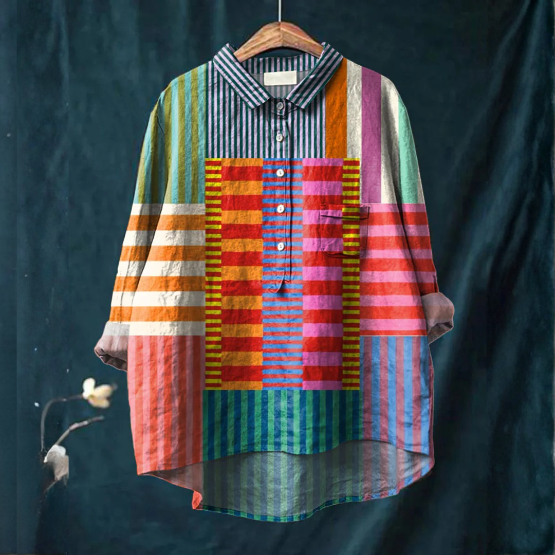 Isla | Chemise à Rayures Color Block