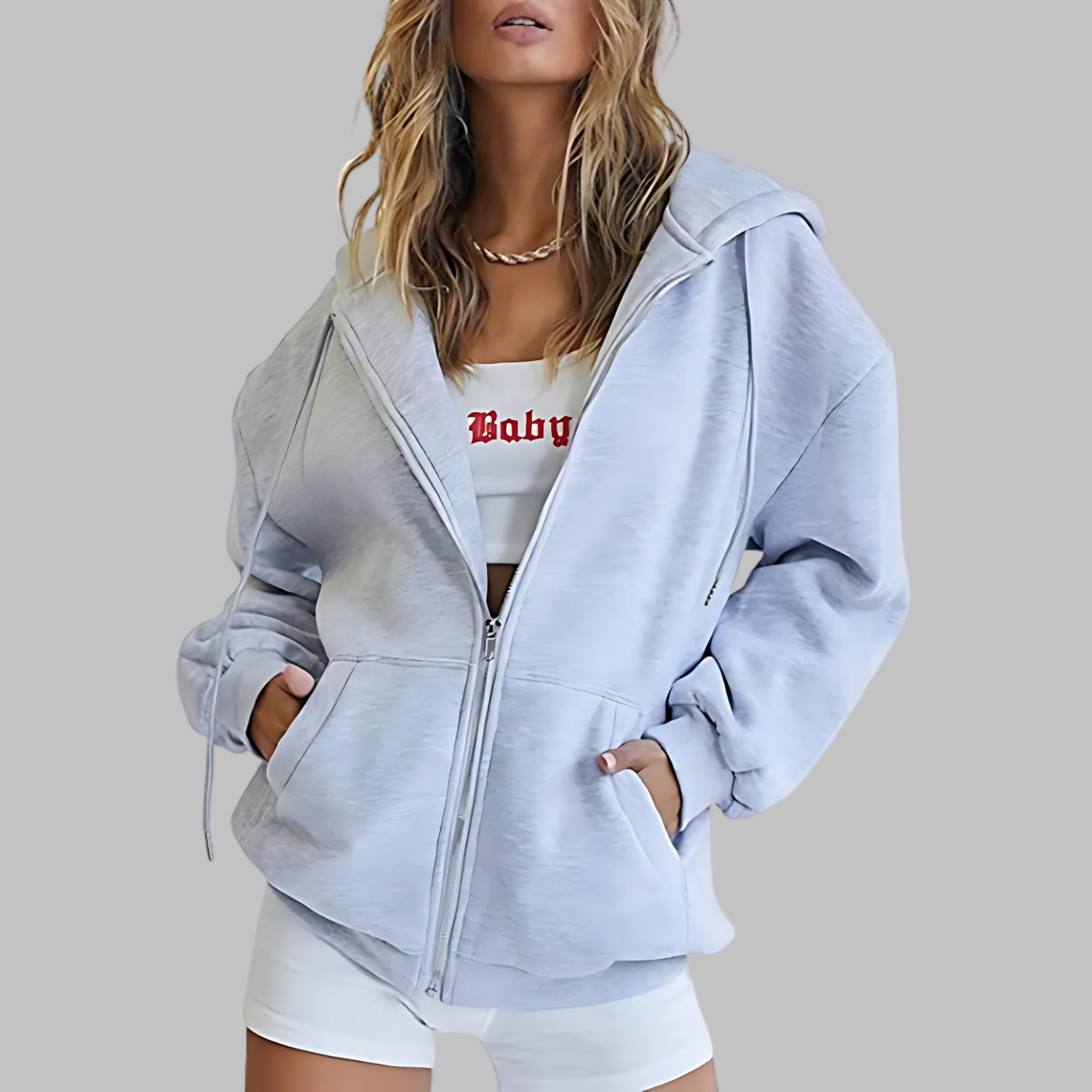 LILMA™ - Veste à Capuche Oversized Zippée Classique