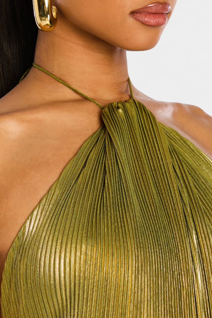 Lorette | Robe Métallique avec Dos Nu
