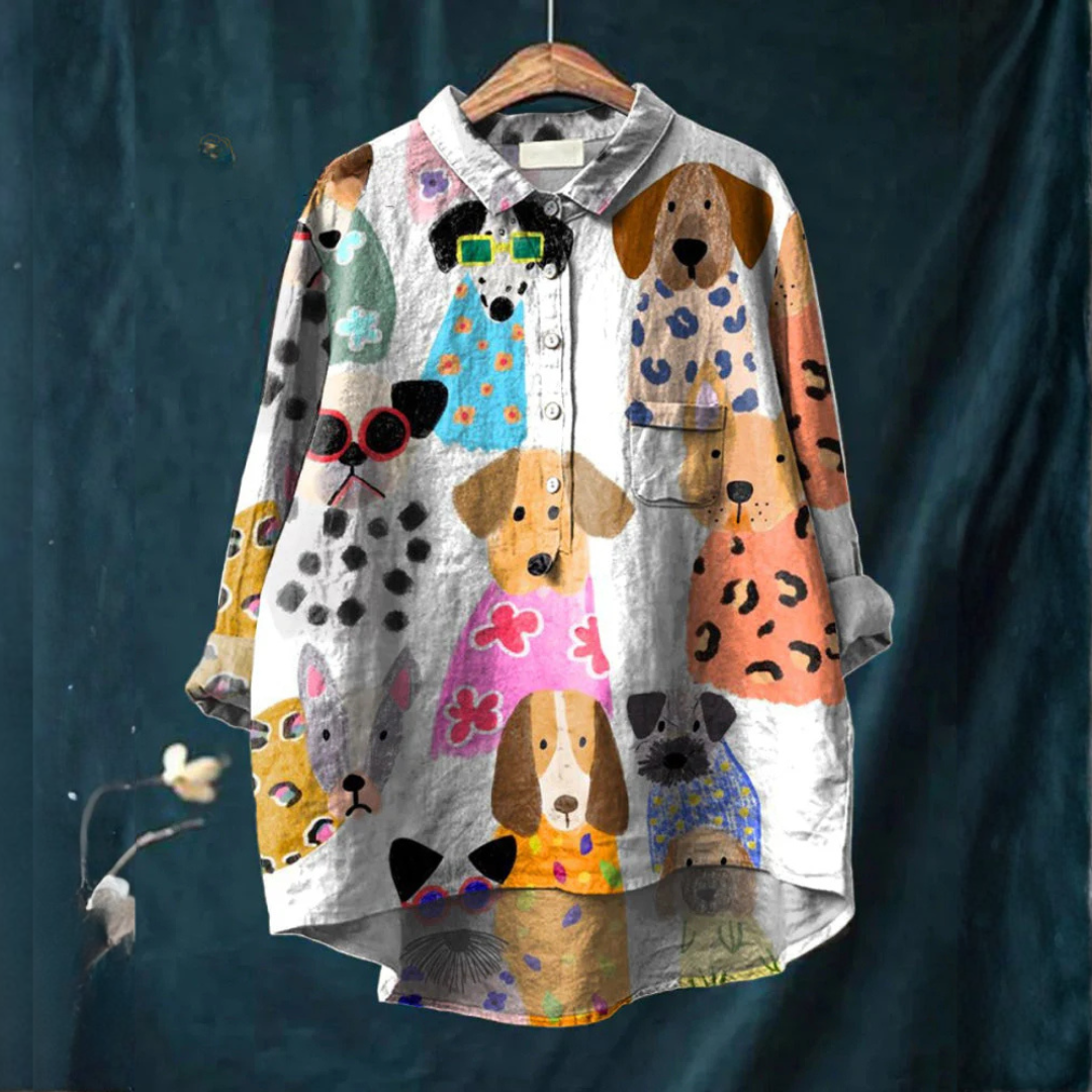 Sandra | T-shirt imprimé chien Pawsitive