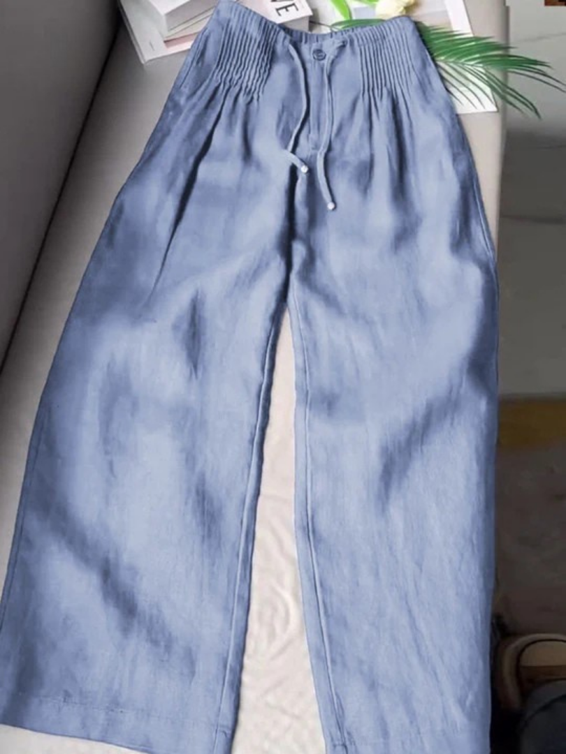 Camille | Pantalon en Lin à Jambes Large