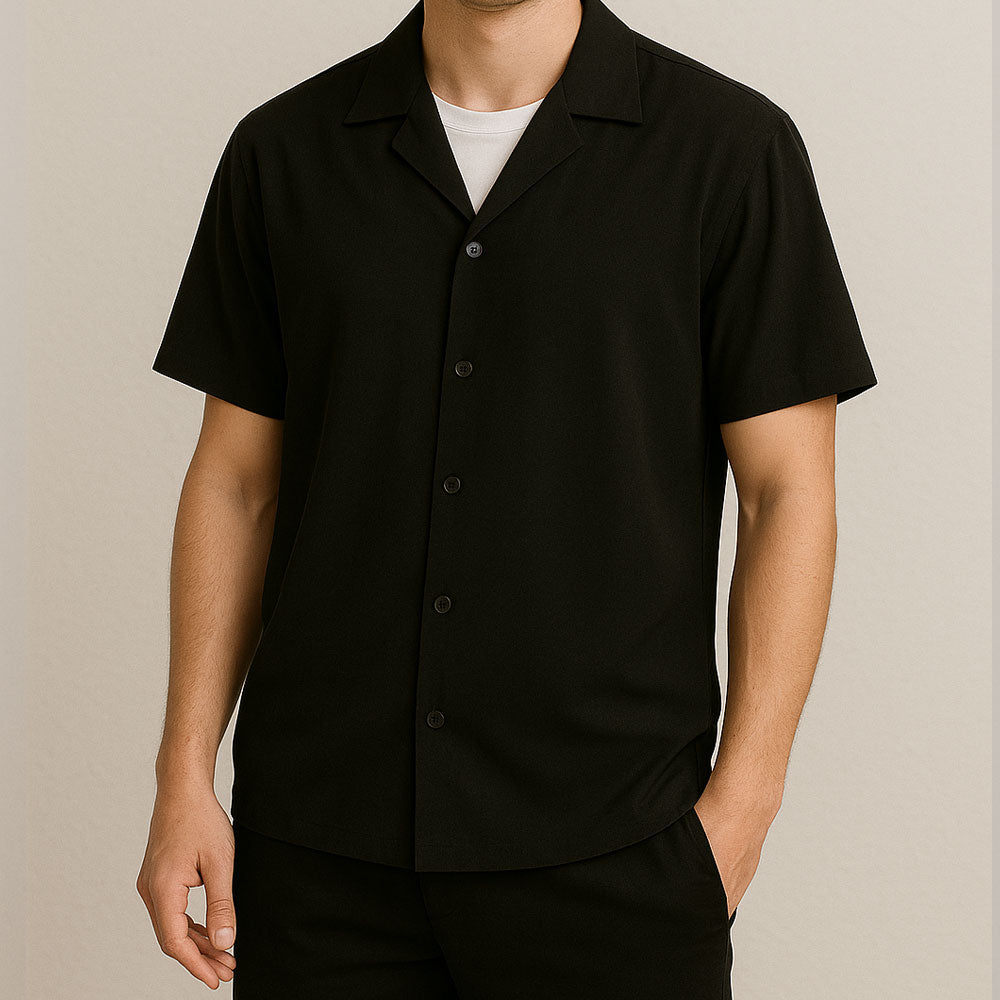 Chemise en Soie Glacée Drapée