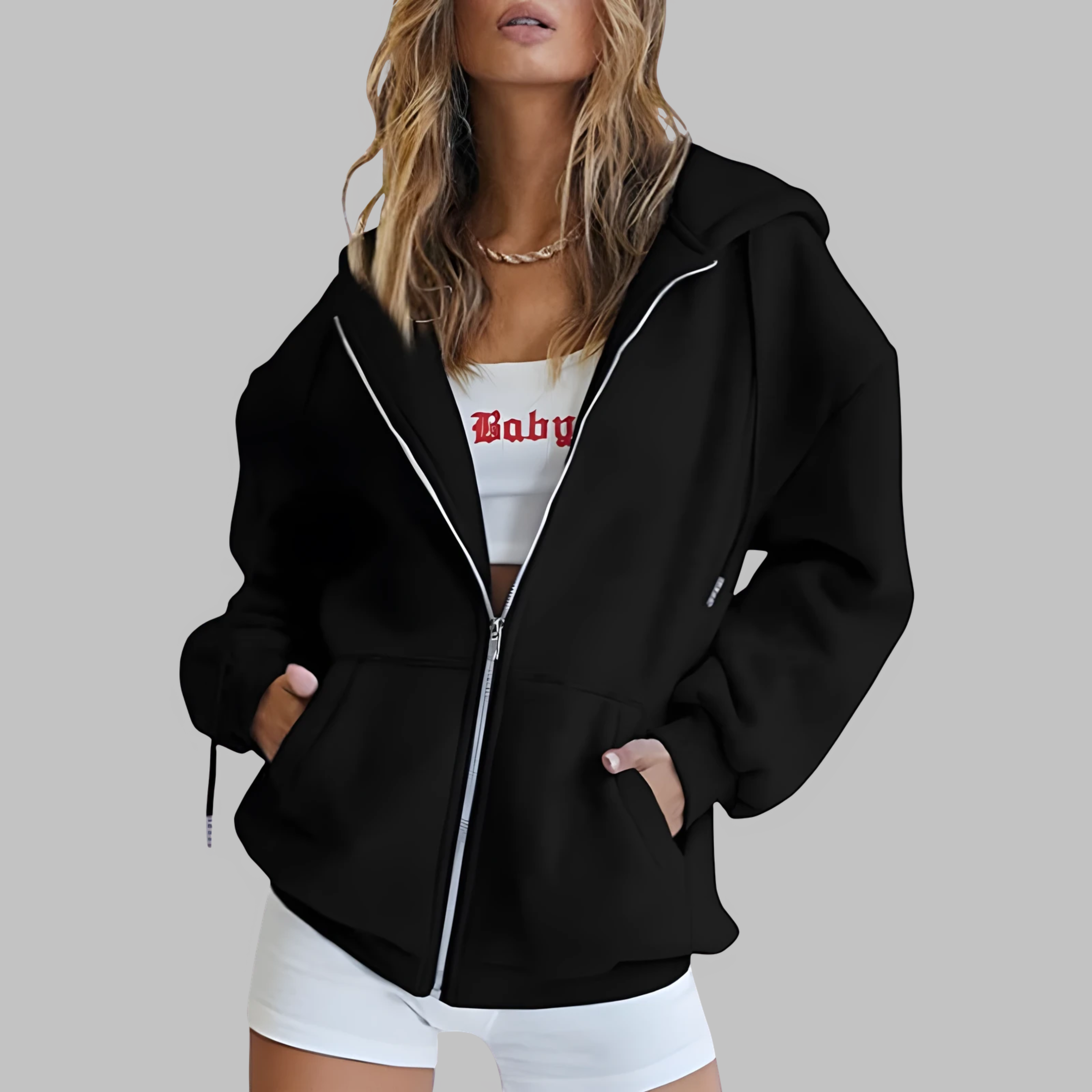 LILMA™ - Veste à Capuche Oversized Zippée Classique