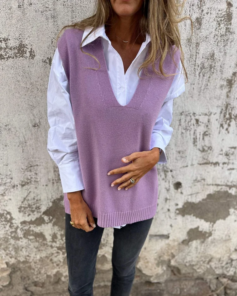 EVELYN™ - Gilet en Tricot Élégant