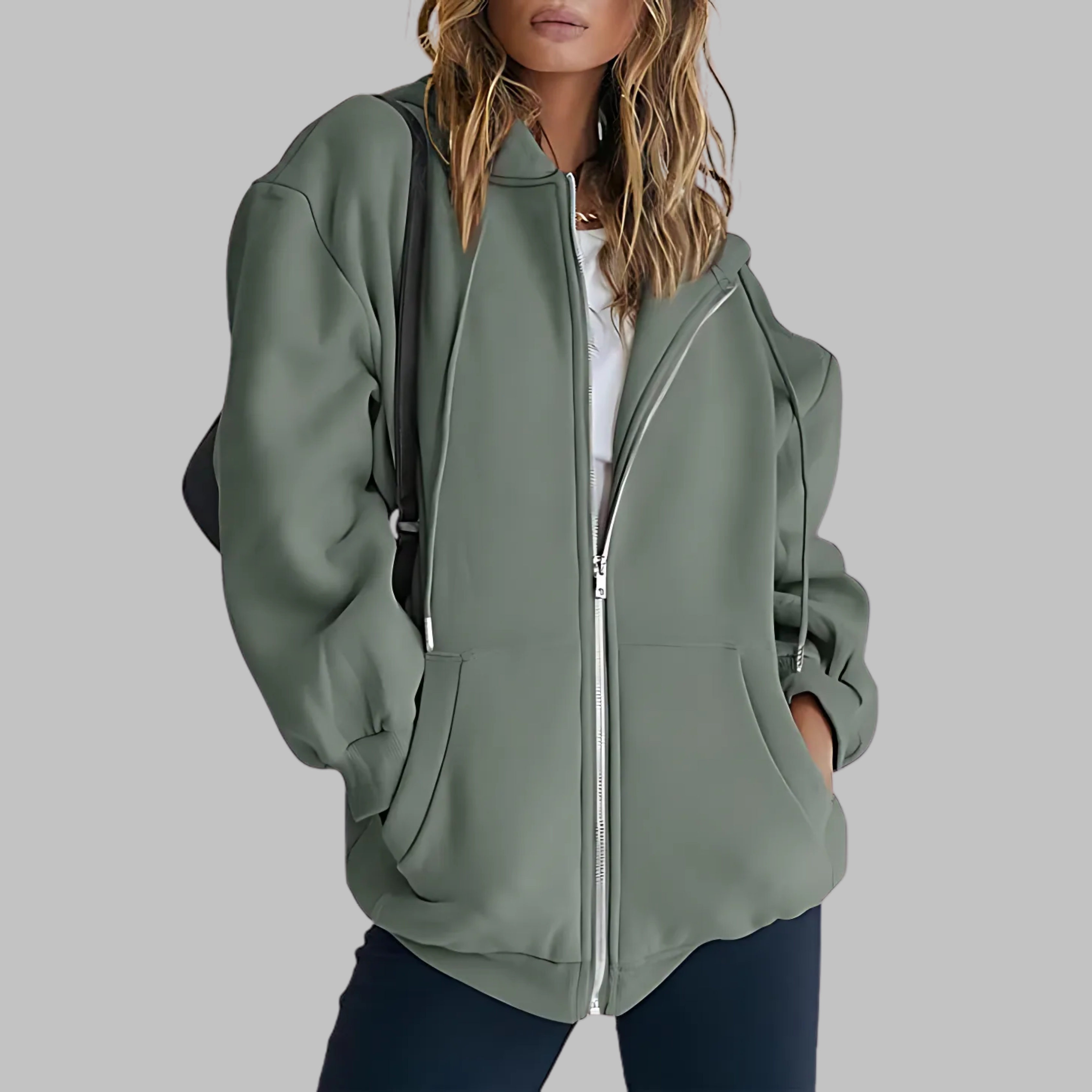 LILMA™ - Veste à Capuche Oversized Zippée Classique
