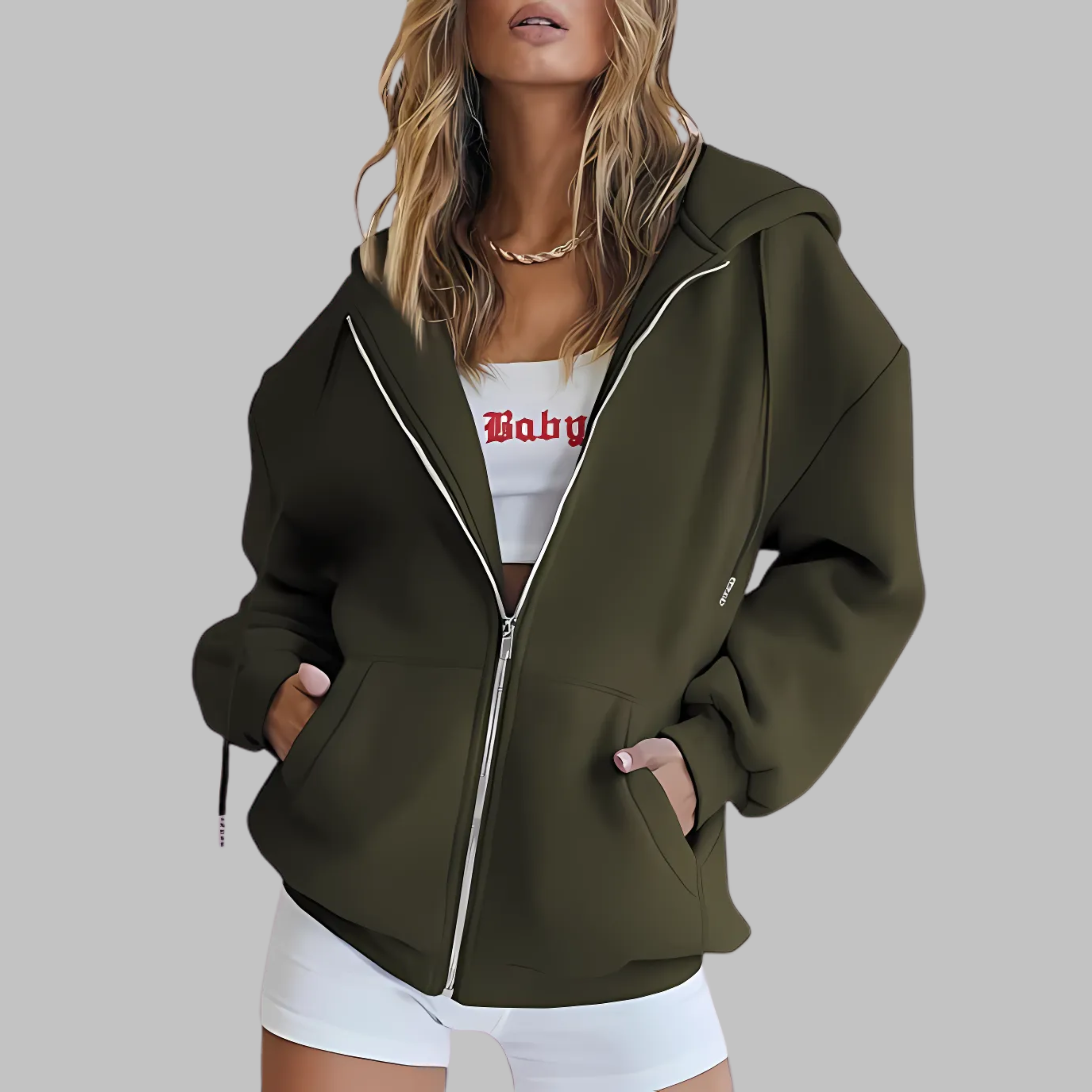 LILMA™ - Veste à Capuche Oversized Zippée Classique