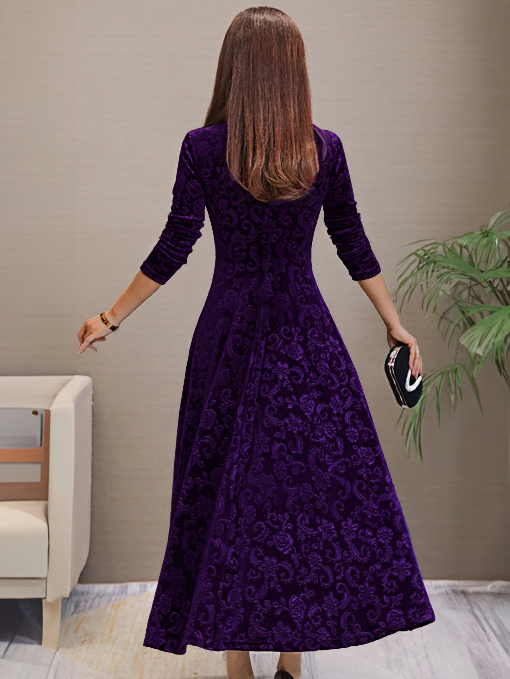 Denise | Robe Élégante en Velours
