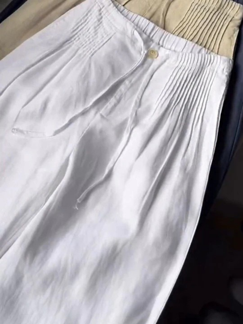 Camille | Pantalon en Lin à Jambes Large