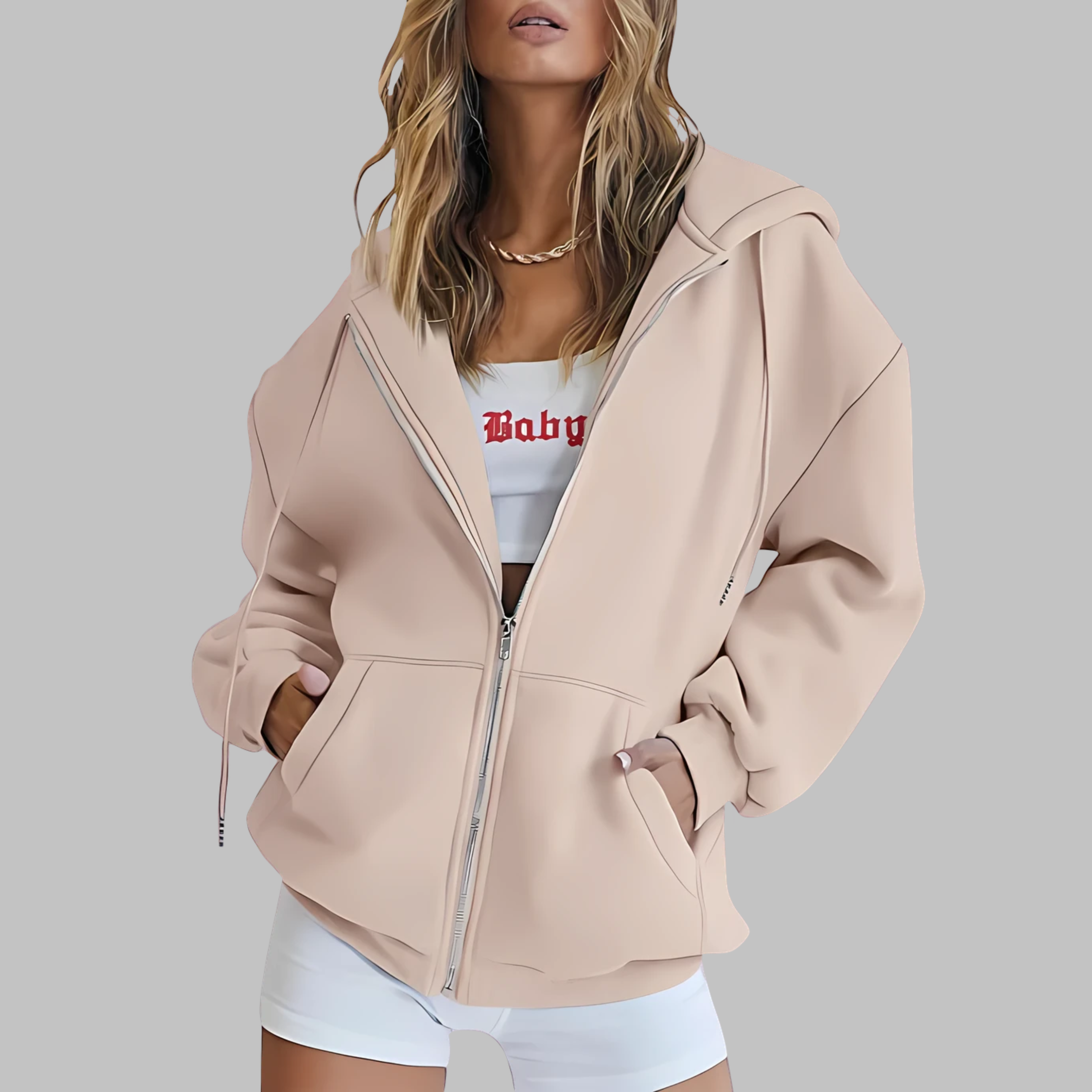 LILMA™ - Veste à Capuche Oversized Zippée Classique
