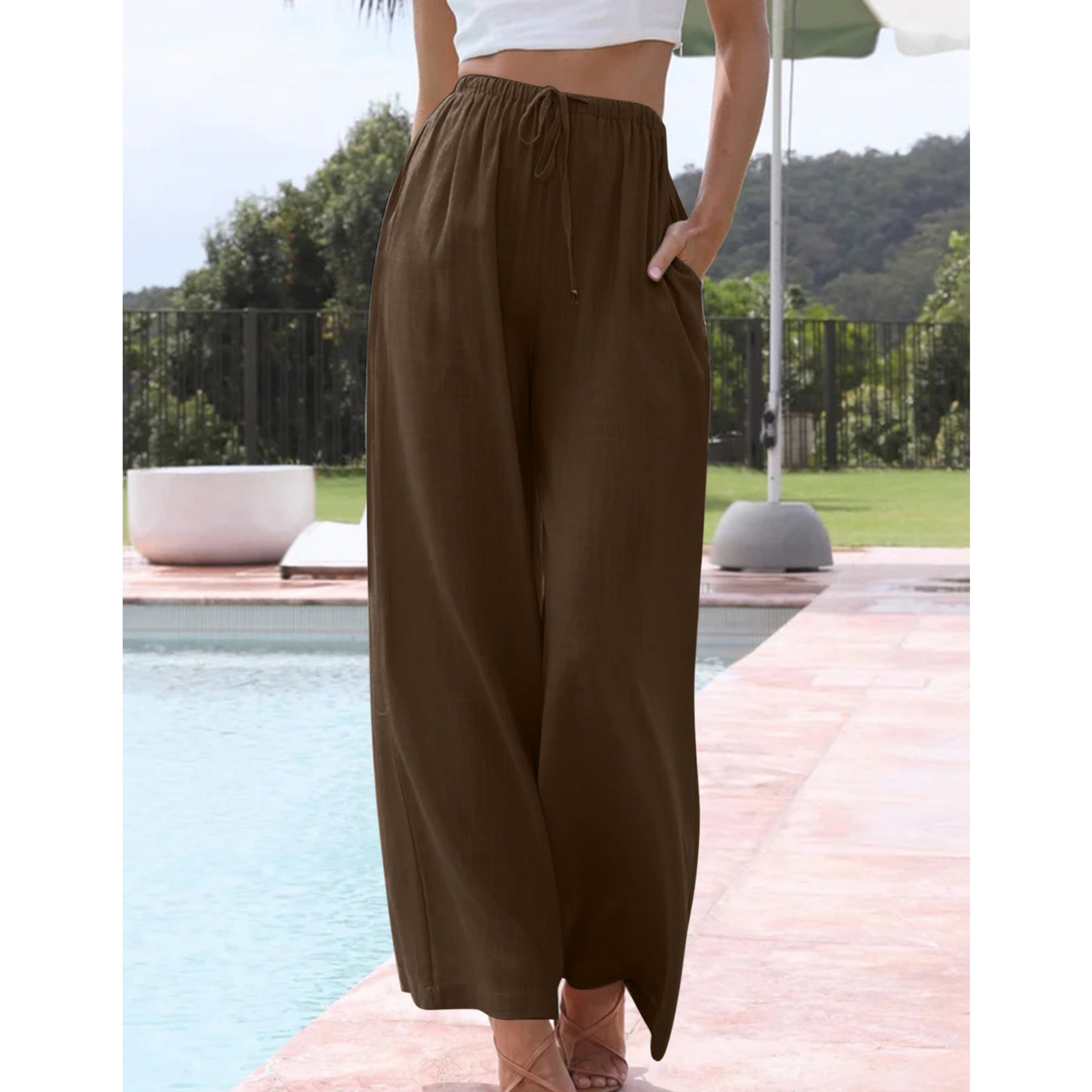 VIRENA™ – Pantalon d'été large léger et décontracté