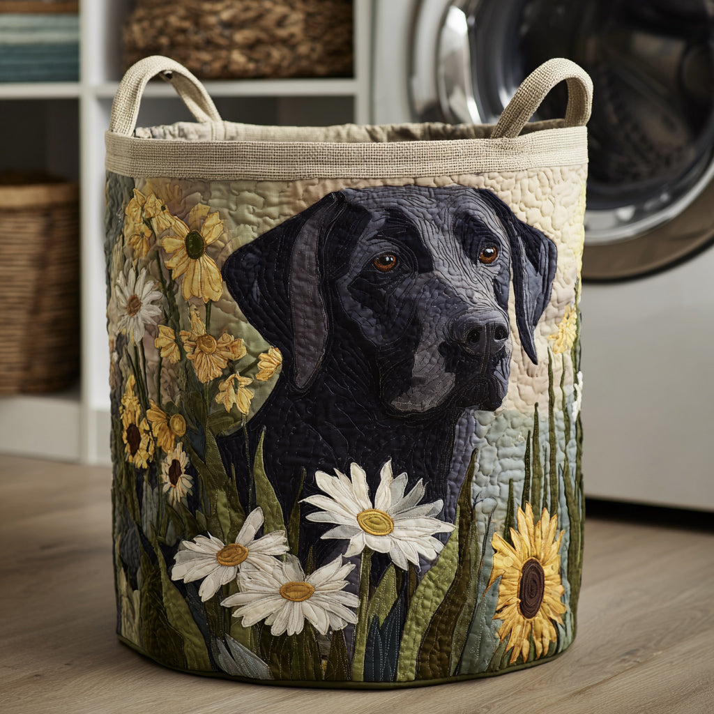 Panier à linge Black Lab Blooms