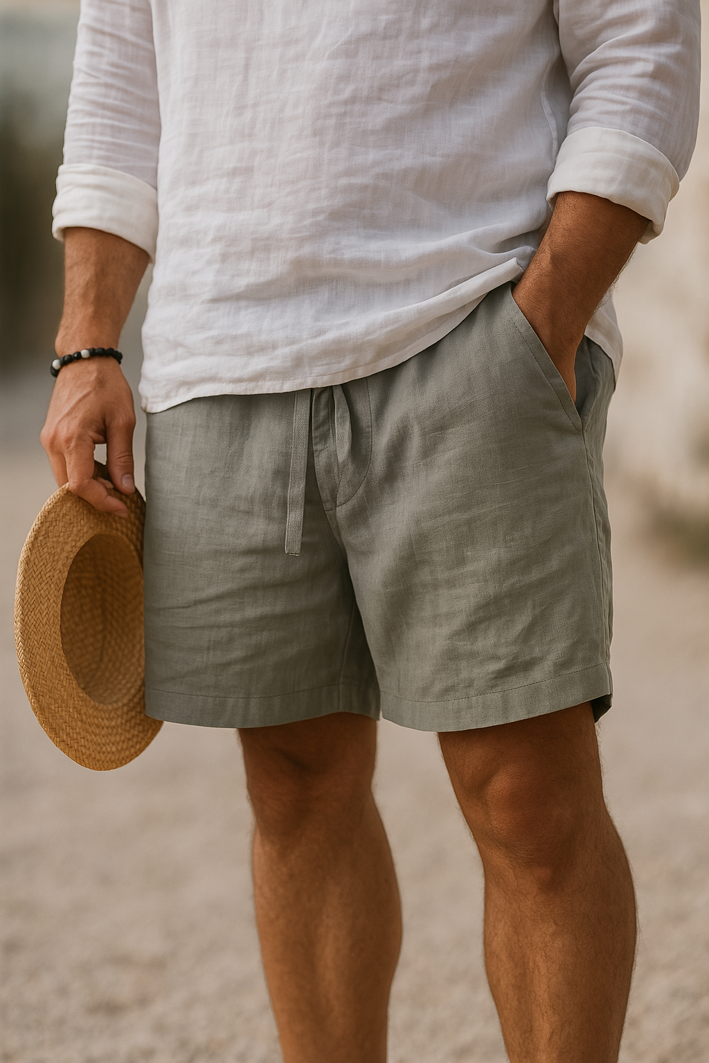Lenoir™ | Shorts en Lin Élégants avec Taille Élastique