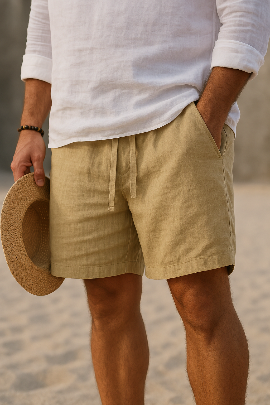 Lenoir™ | Shorts en Lin Élégants avec Taille Élastique