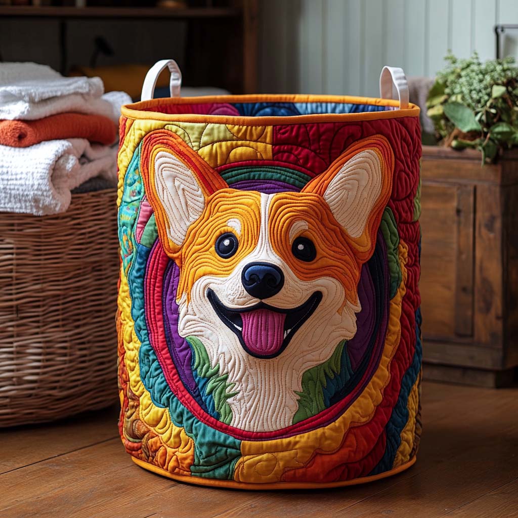 Panier à Linge Corgi Colors