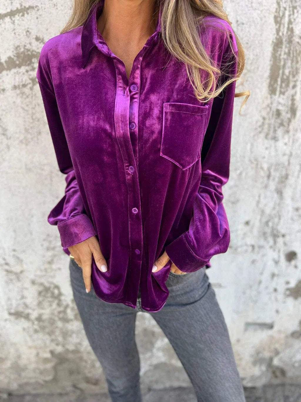 DAHLIA™ - Chemise en Velours Doux