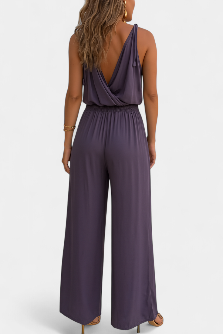 Donatila Jumpsuit Unique with Golden Details and Open Leg