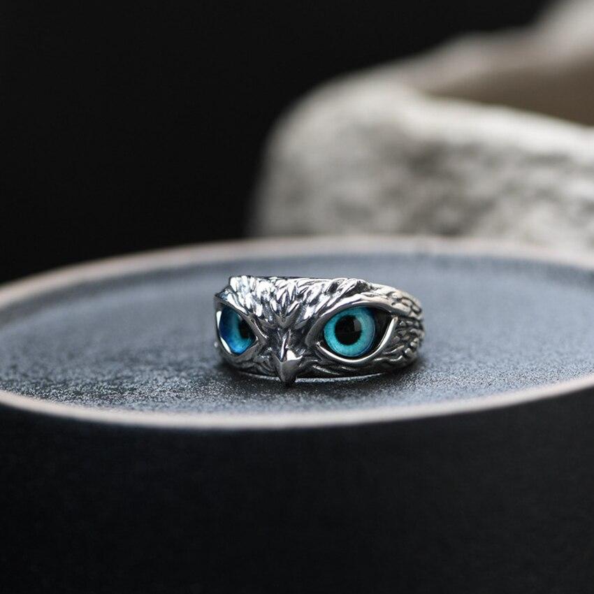 Bague Hibou en Opale Argent Ajustable