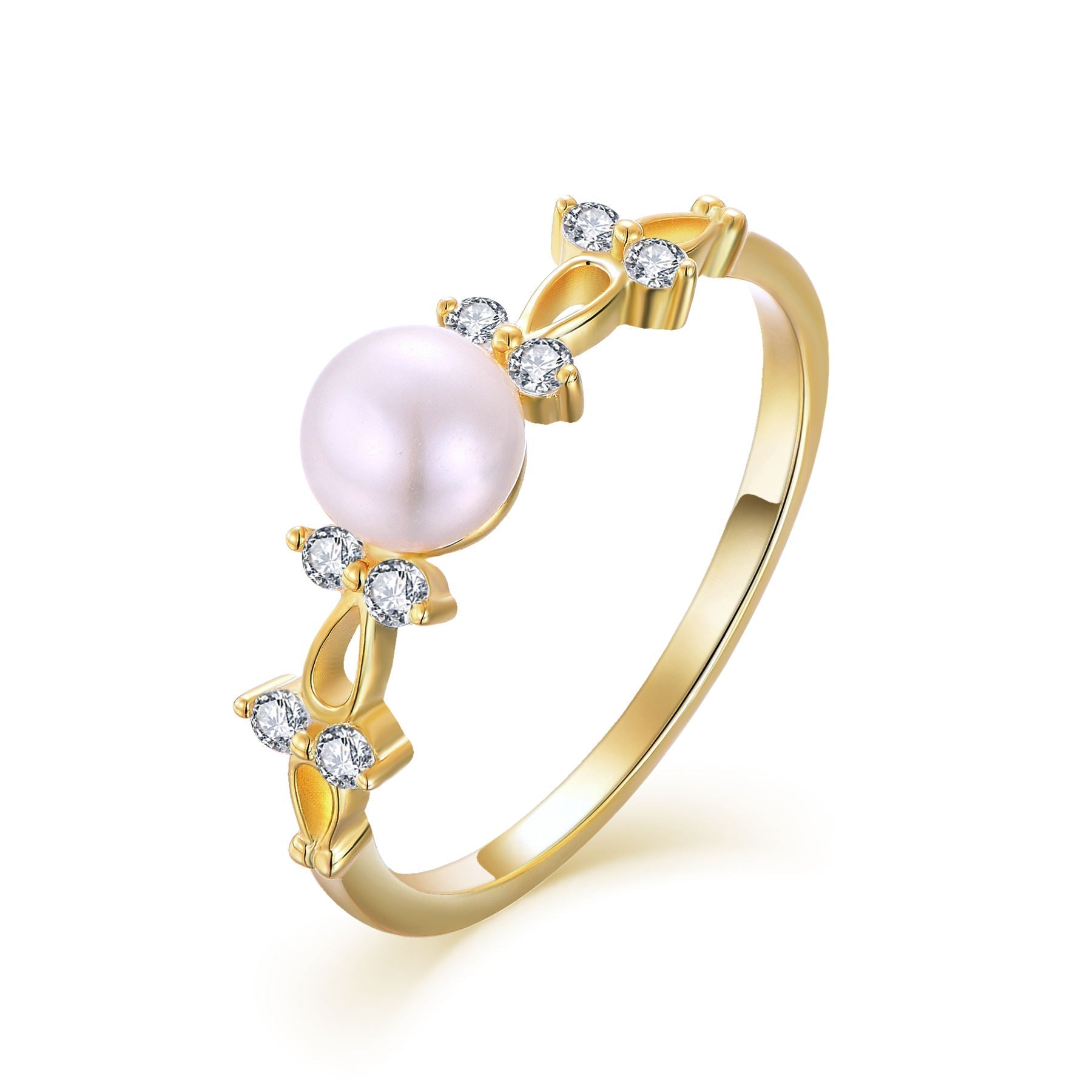 Süßwasserperle Zirkonring