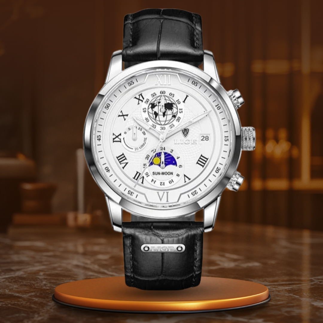 Montre Chronographe en Cuir Premium™ - Olsen & Olsen