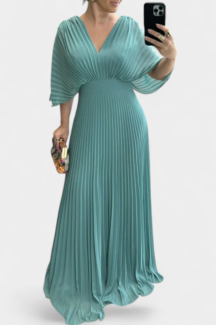Robe Plissée Odele avec Dos Découvert