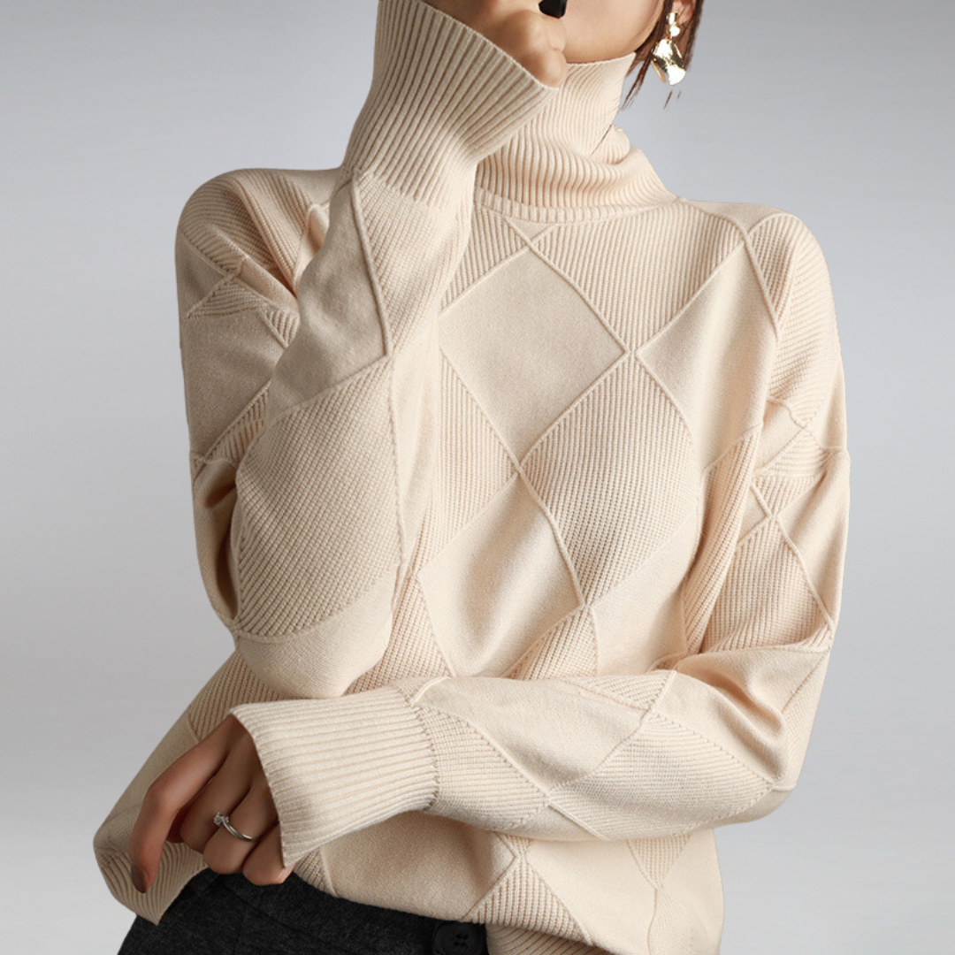 LINLEY™ | Pull Col Roulé Luxe à Côtes