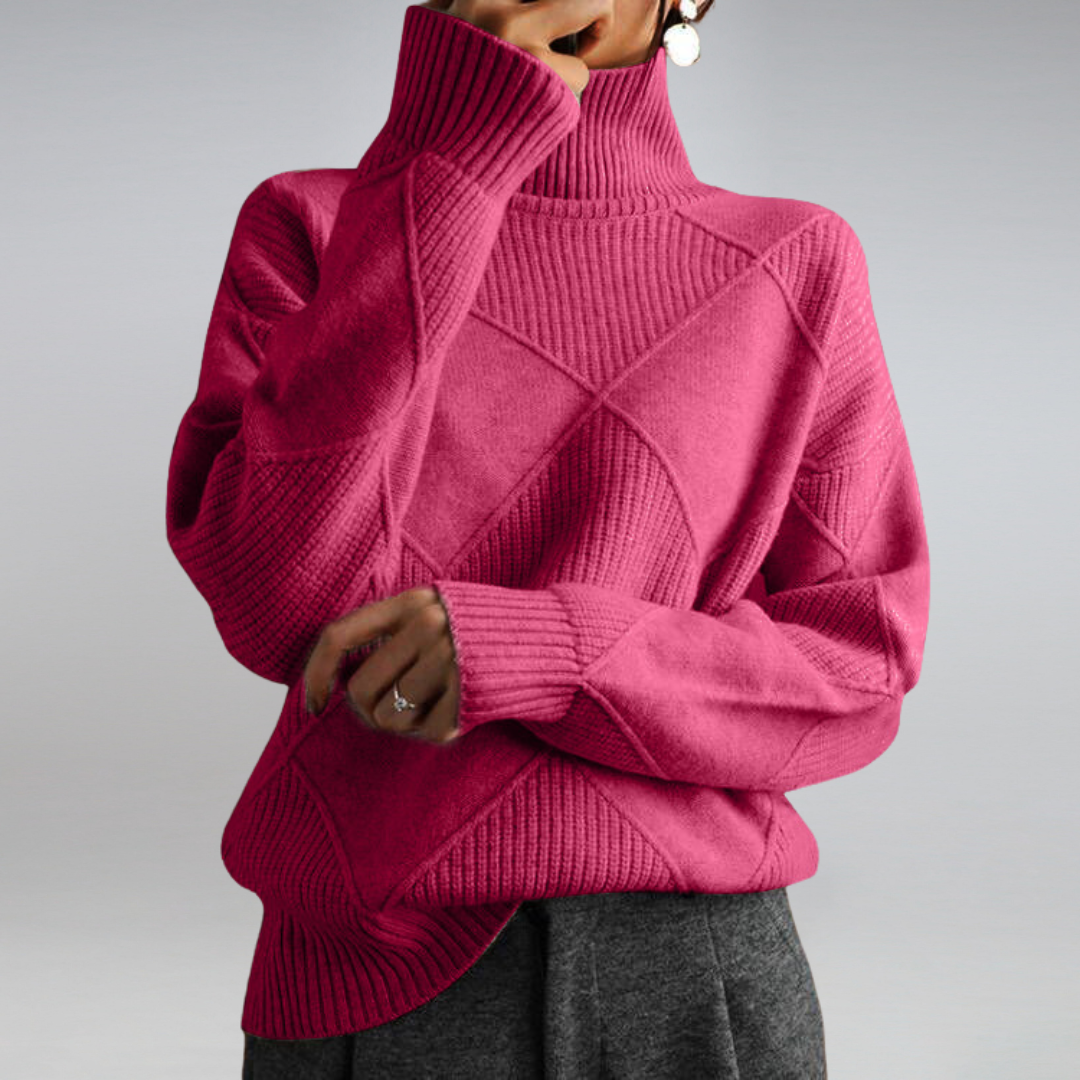 LINLEY™ | Pull Col Roulé Luxe à Côtes