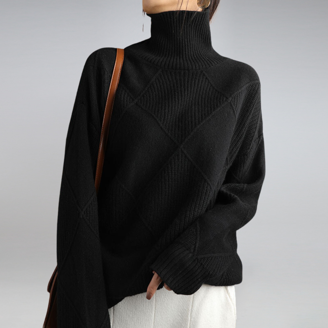LINLEY™ | Pull Col Roulé Luxe à Côtes