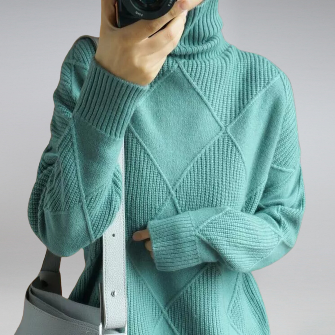 LINLEY™ | Pull Col Roulé Luxe à Côtes