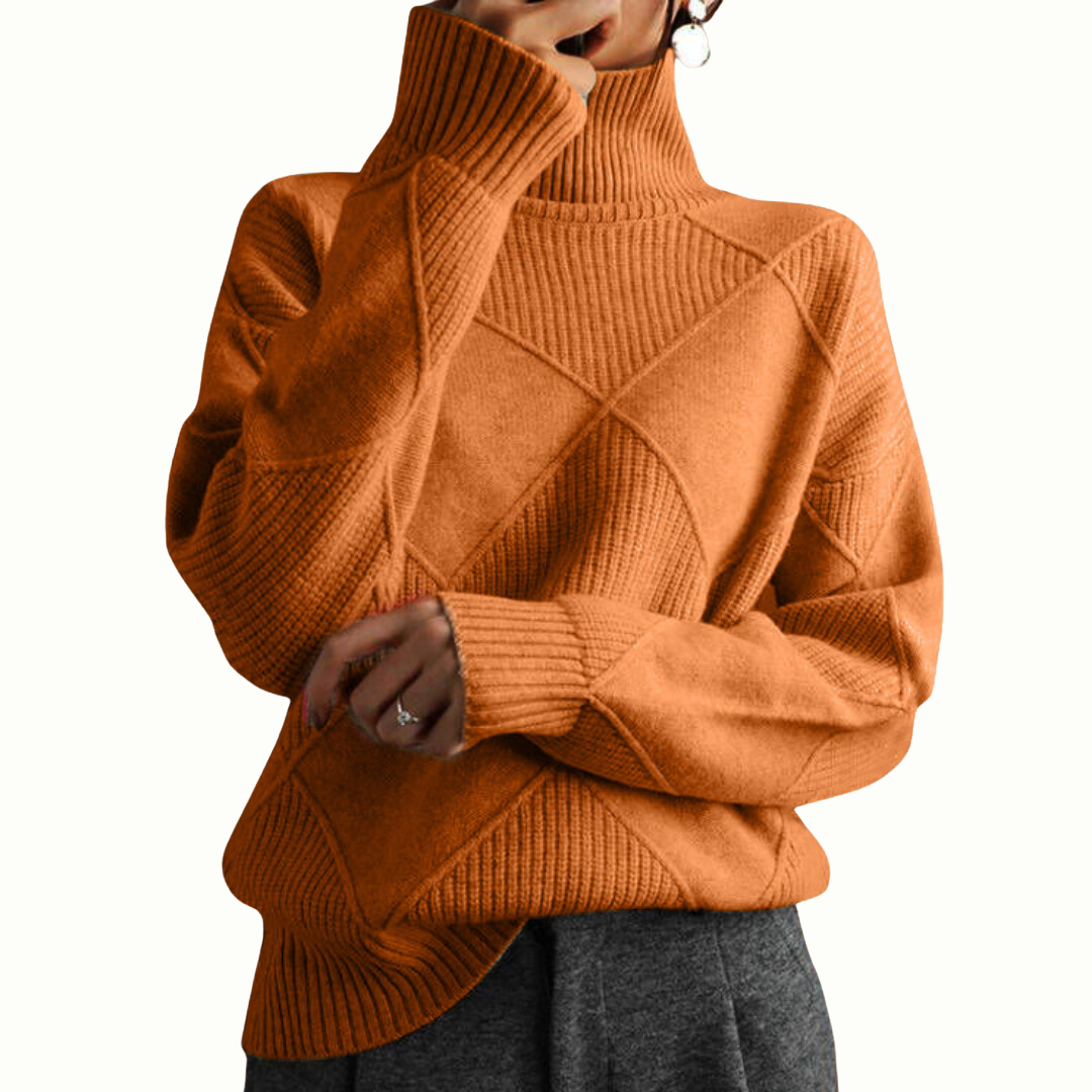 LINLEY™ | Pull Col Roulé Luxe à Côtes