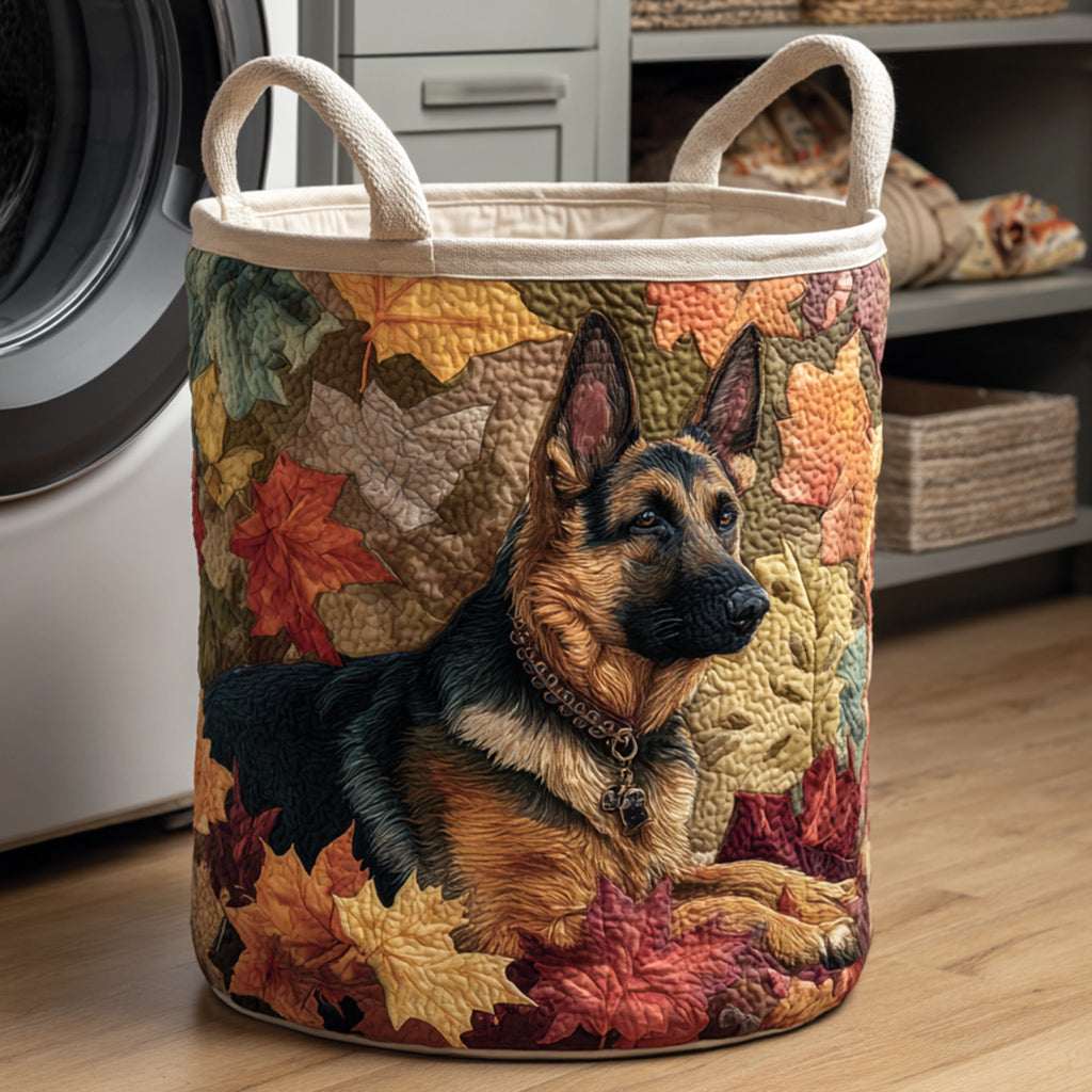 Panier à linge en forme de tas de feuilles de Berger Allemand