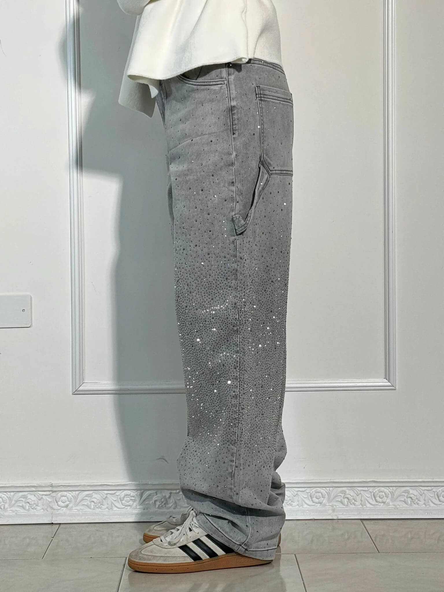 Victoria - High-Waist Glitter Jeans