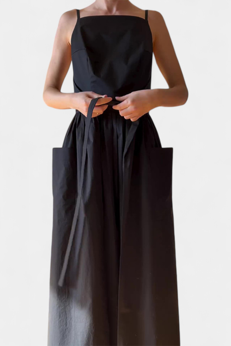 Long Strapless Dezi Dress with Adjustable Side Ties