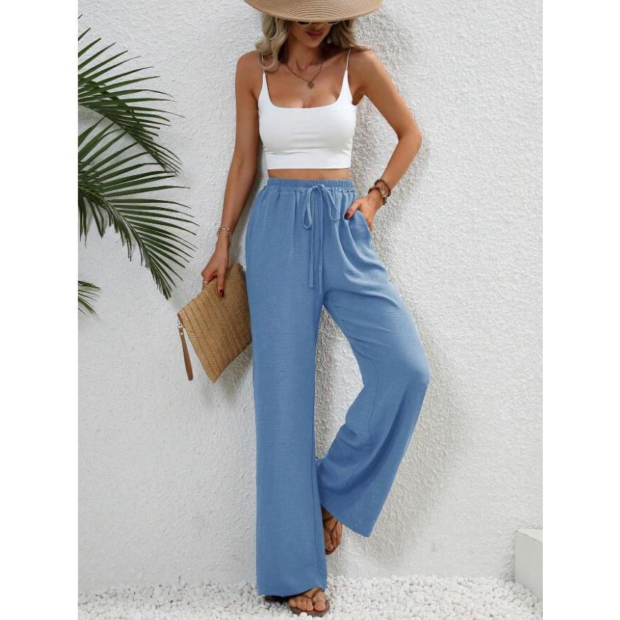 FISHA™ – Pantalon large taille haute classique