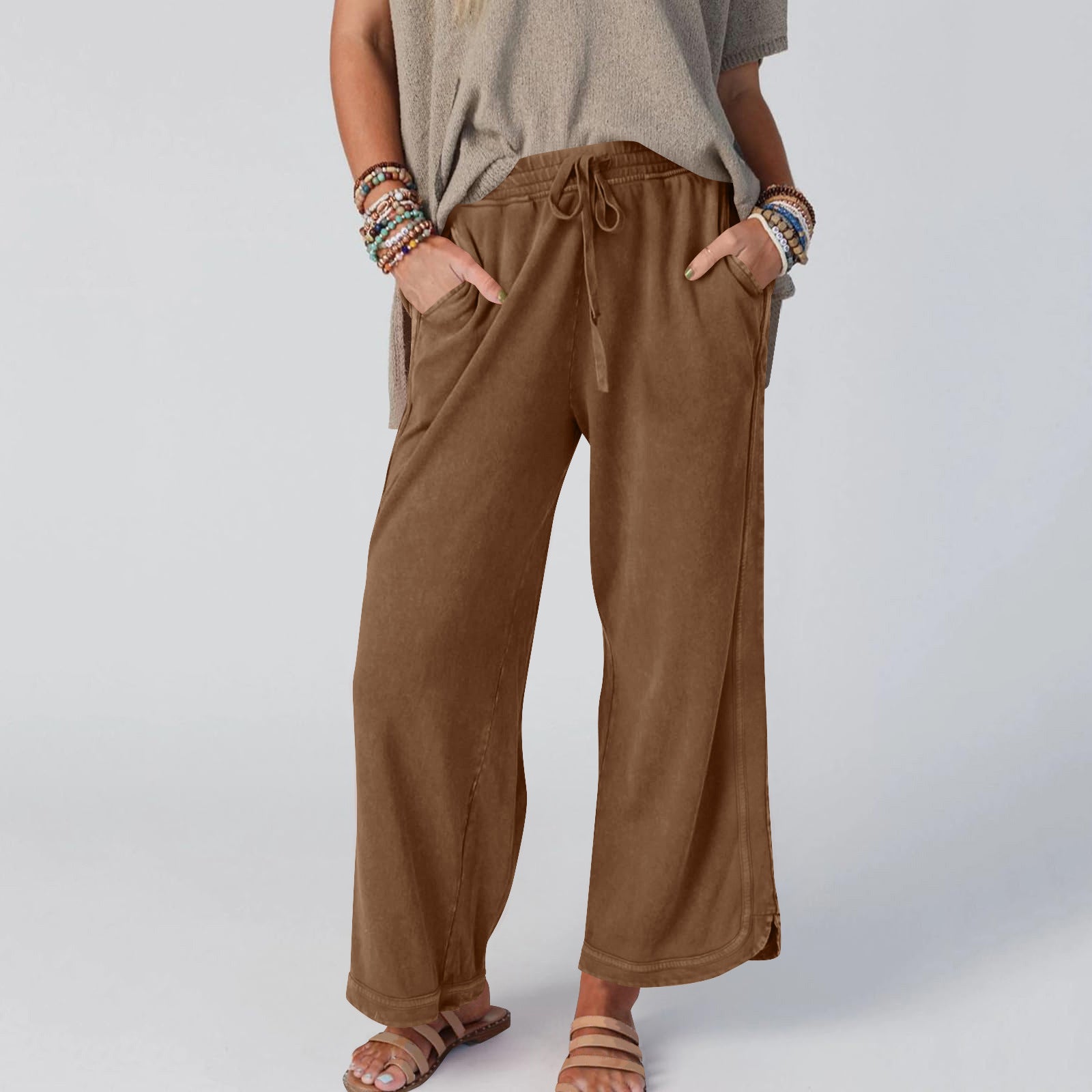 CHIPY™ - Pantalon Vintage Large Taille Haute