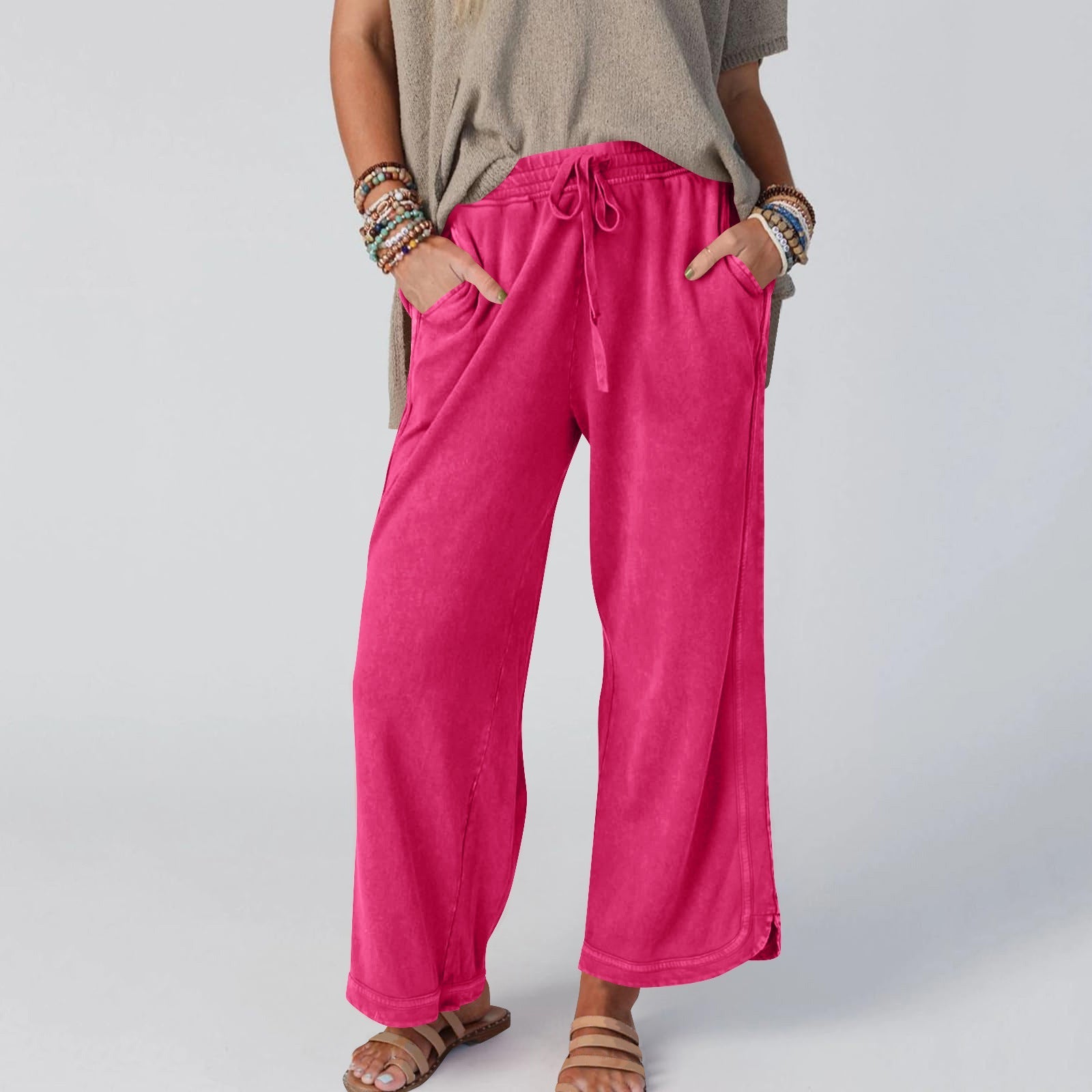 CHIPY™ - Pantalon Vintage Large Taille Haute