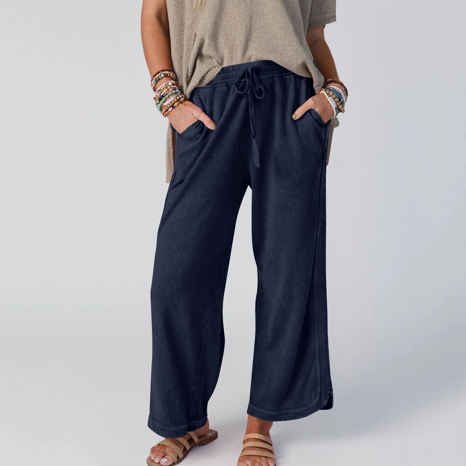 CHIPY™ - Pantalon Vintage Large Taille Haute