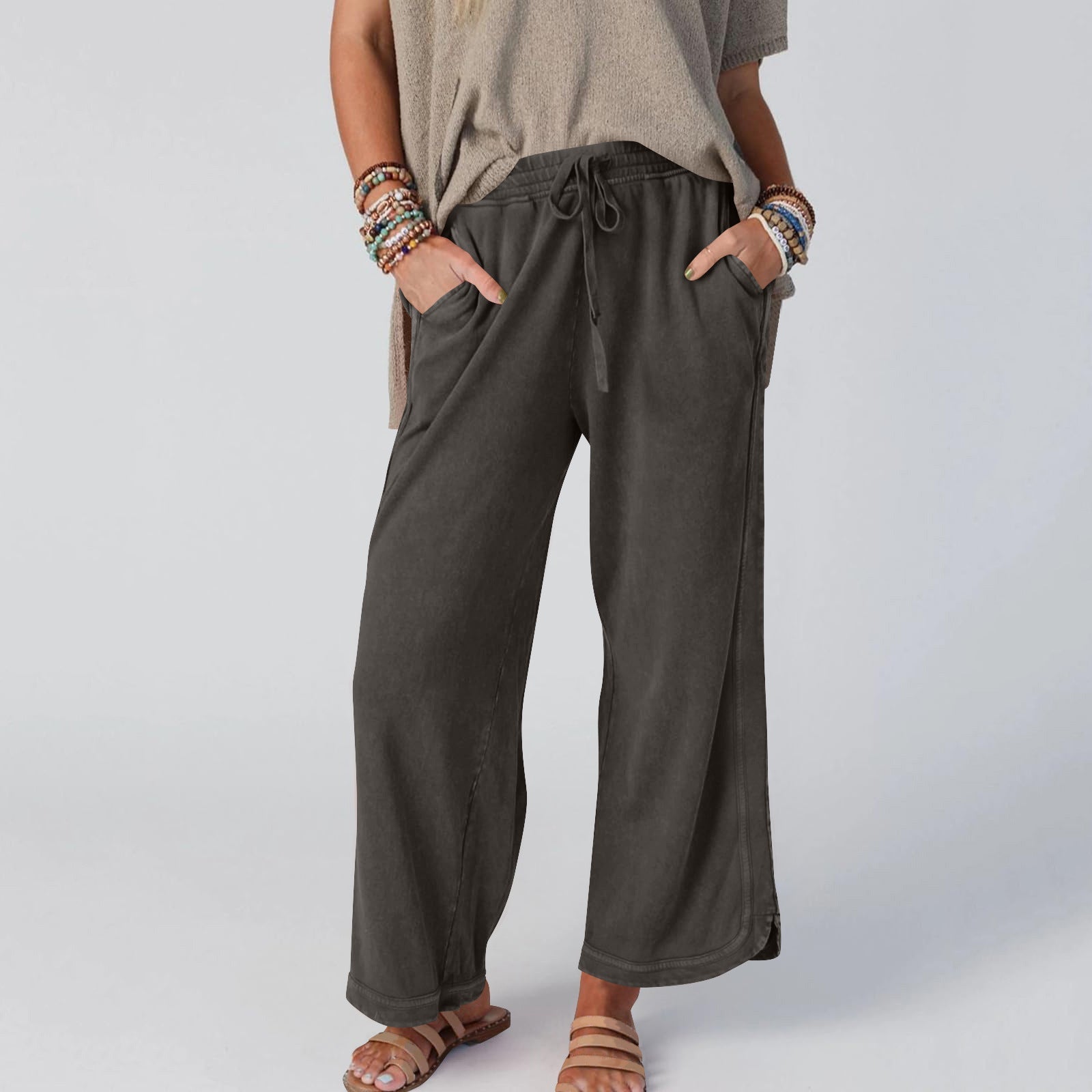CHIPY™ - Pantalon Vintage Large Taille Haute