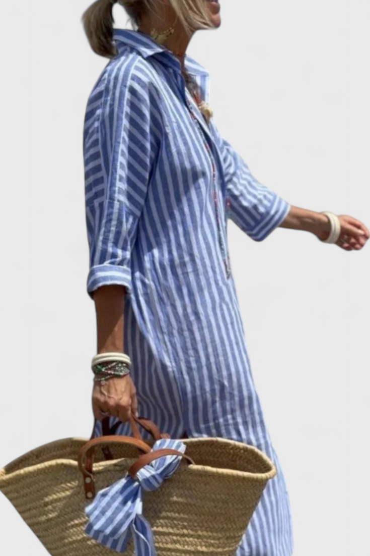 Robe Chemise Rayée Sherlyn Intemporelle