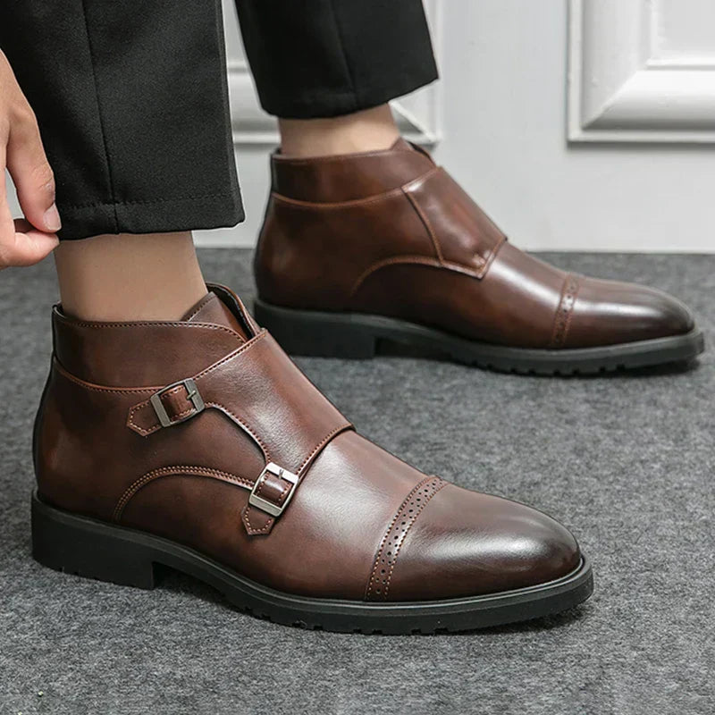 Parker | Bottes en Cuir Synthétique à Double Boucle
