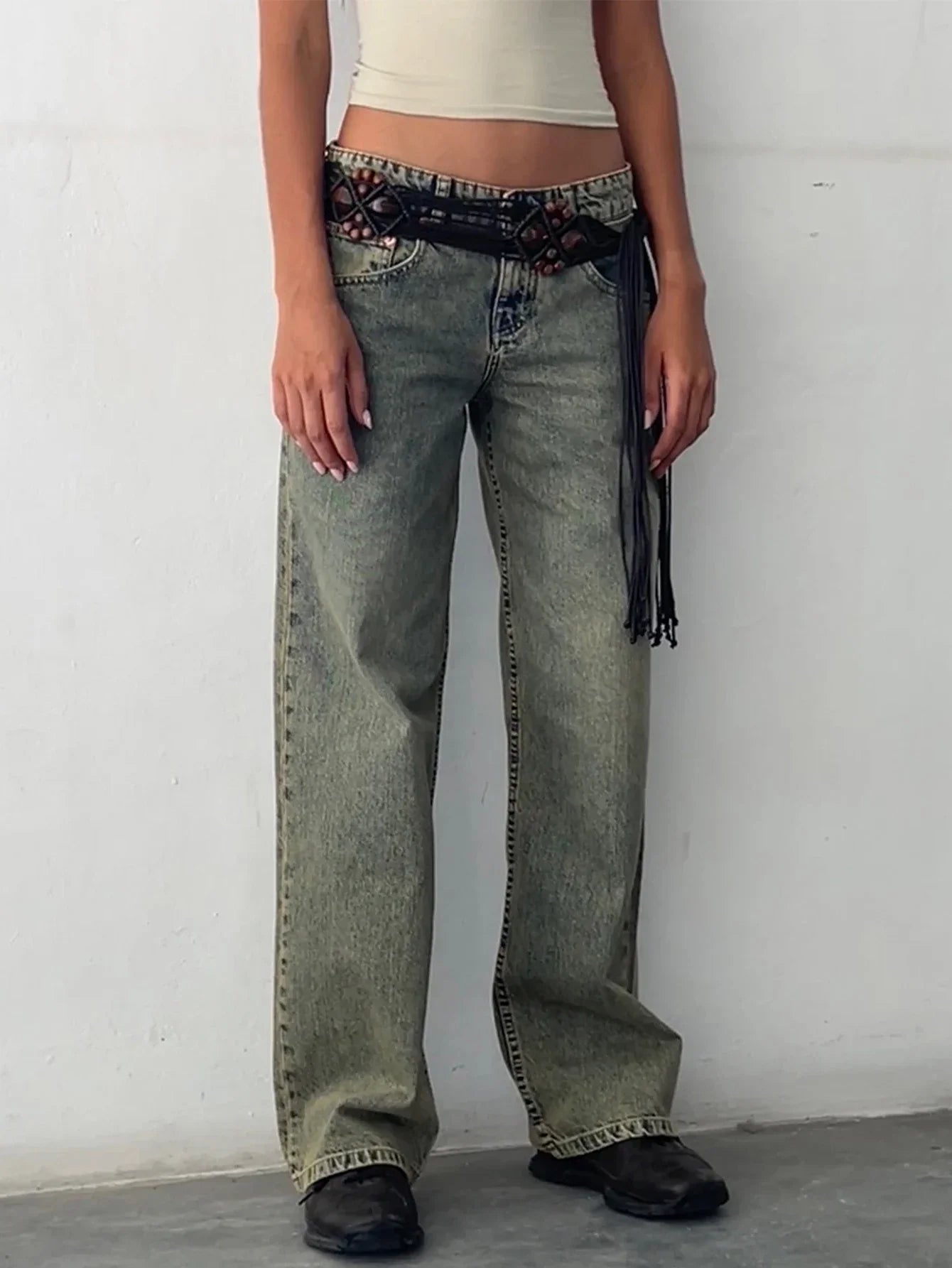 SYLVAINE™ – Jean Baggy Vintage Décontracté