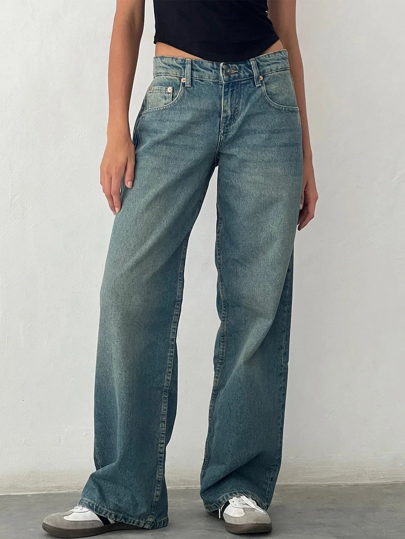 SYLVAINE™ – Jean Baggy Vintage Décontracté