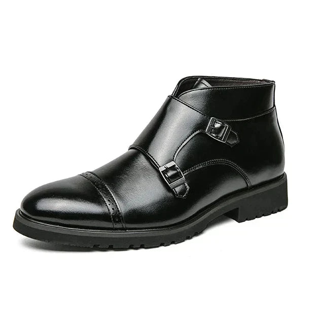 Parker | Bottes en Cuir Synthétique à Double Boucle