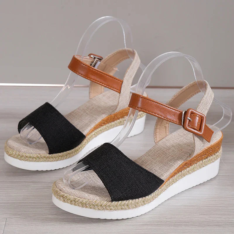 CHARLENE™ – Sandales à Talon Wedge de Style Décontracté