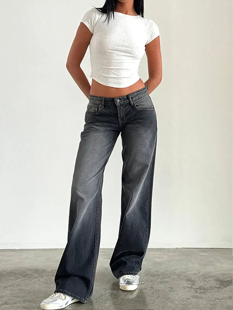 SYLVAINE™ – Jean Baggy Vintage Décontracté