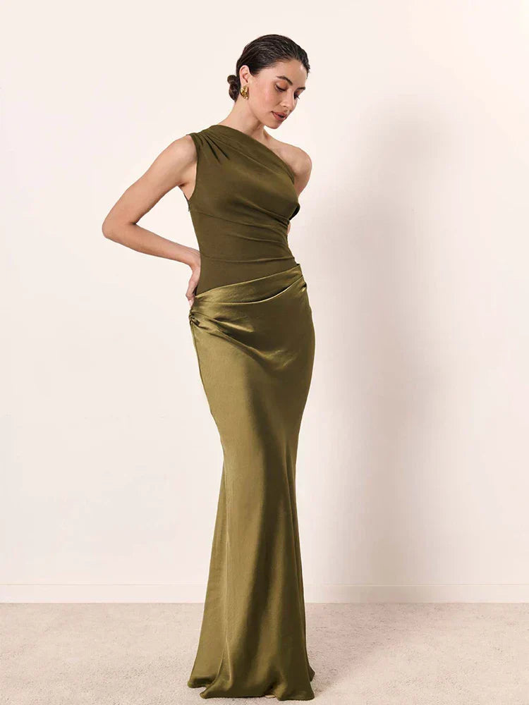 Sophia | Robe Maxi avec une Guilt en Satin