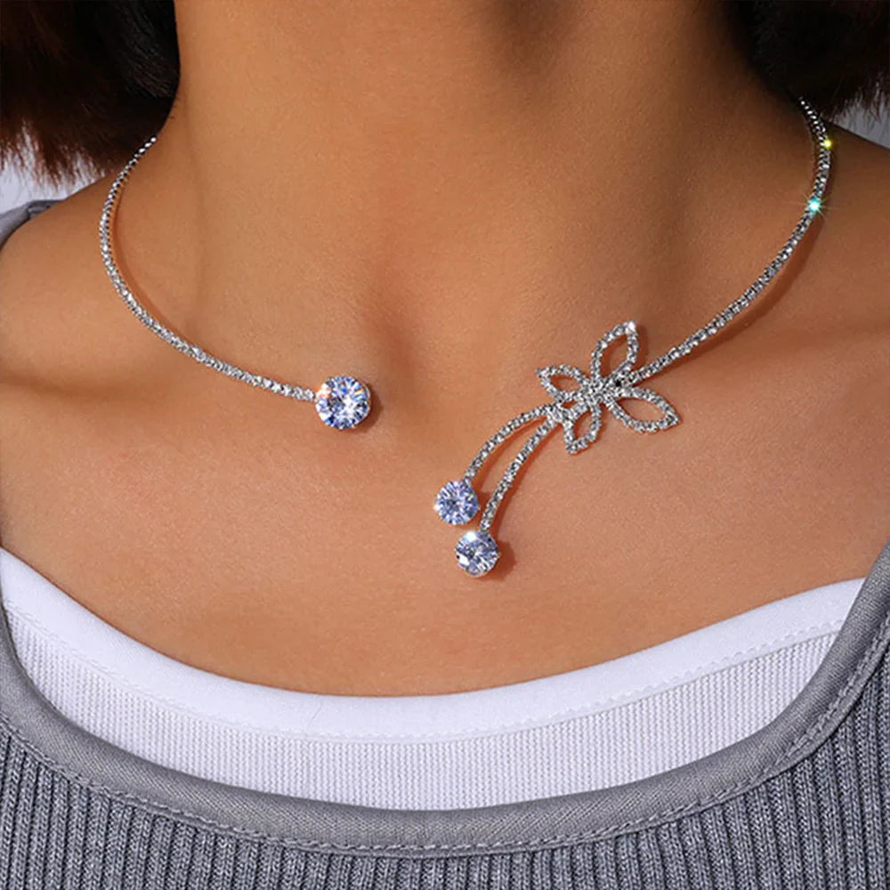 Collier Choker Crystal Bloom