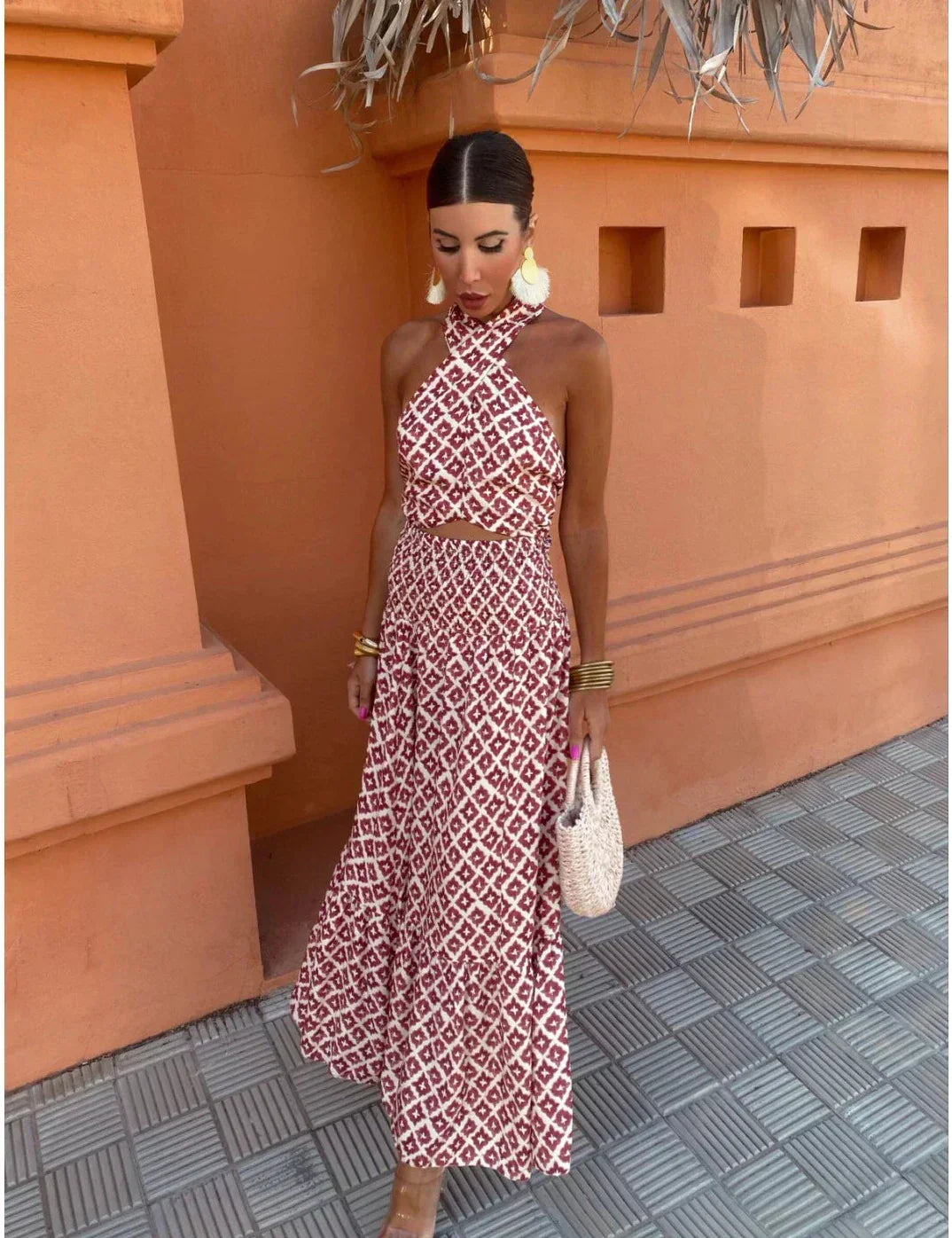 Mickay™ | Chic Midi Dress for Women with Off-the-Shoulder Design